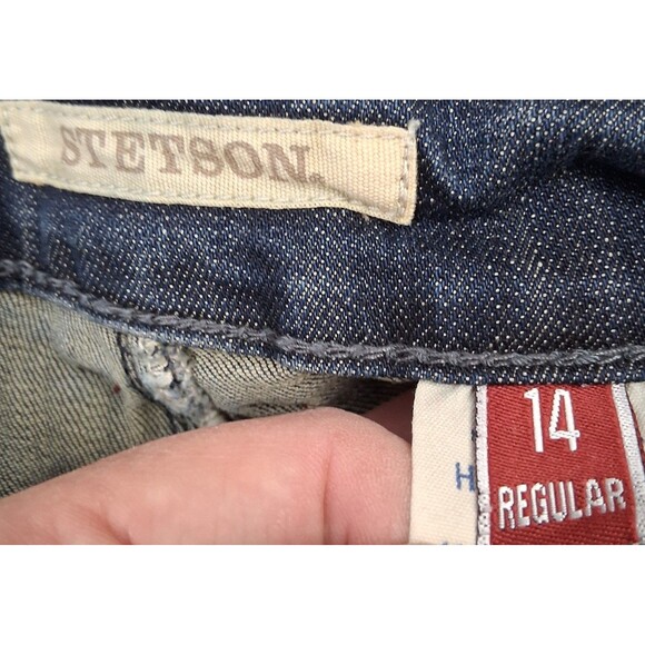 Stetson 818 Hollywood Bootcut Jeans Blue Denim  Womens Size 14 - Picture 2 of 15